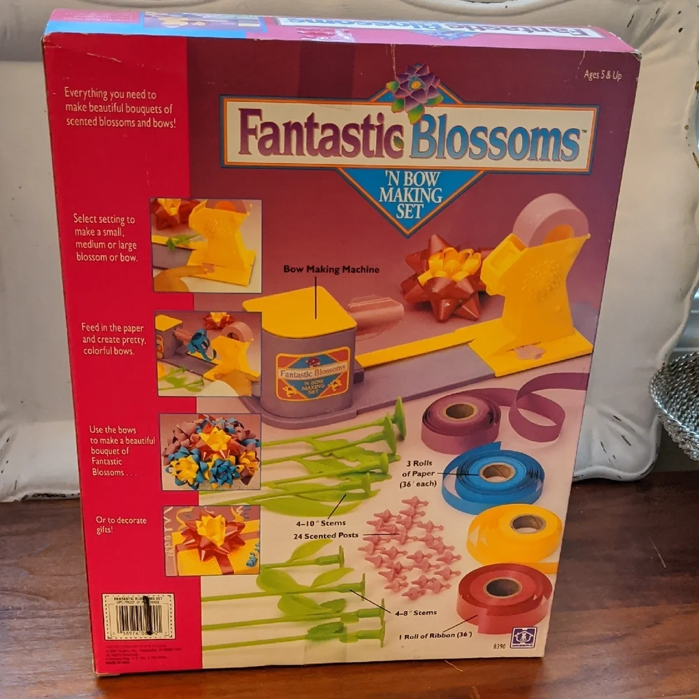 Vtg Bow Making Set New Hasbro 1992 Flowers Unpened Rare